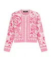Versace Baroque Subaquatique Patterned Crew Neck Cardigan
