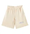 Versace Barocco Cotton Jersey Shorts In Beige