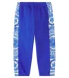 Versace Barocco Cotton Sweatpants In Blue
