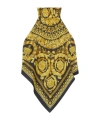 Versace Black Barocco Cover-up Foulard Top