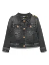 Versace Barocco Denim Jacket In Black