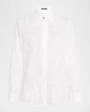 Versace Barocco Devoré Formal Shirt In White