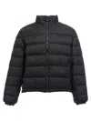 Versace Barocco Jacquard Zip-up Puffer Jacket In Black