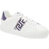 Versace Barocco Greca Jacquard Low Top Sneaker In Purple