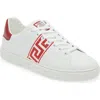 Versace Barocco Greca Jacquard Low Top Sneaker In Red