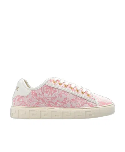 VERSACE VERSACE BAROCCO GRECA LACE-UP SNEAKERS