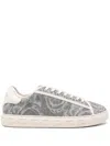 Versace Barocco Greca Low-top Sneakers In 灰色
