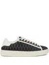 Versace Barroco Greca Jacquard Low Top Sneaker In Black