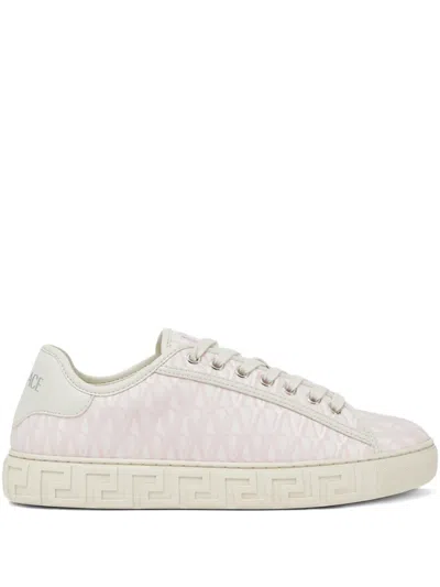 Versace Barocco Greca Sneakers In Pink