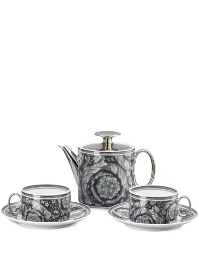 Versace Barocco Haze Tea (set For Two) In Black
