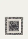 Versace Barocco Haze Tray, 8.5" Square In Grey