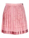 Versace Printed Silk Skirt In Rosa