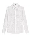 Versace Barocco-jacquard Button-up Shirt In White