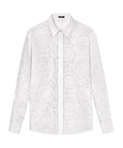 VERSACE BAROCCO-JACQUARD BUTTON-UP SHIRT