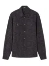 Versace Gray Barocco Jacquard Overshirt