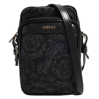 Versace Barocco Jacquard Crossbody Bag In Multi