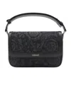 Versace Barocco-jacquard Foldover Top Crossbody Bag In Black