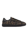 Versace Barocco-jacquard Greca Sneakers In Black
