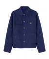 Versace Barocco Jacquard Carpenter Jacket In Blue