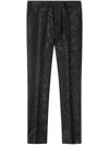 Versace Tailored Wool-blend Trousers In Black
