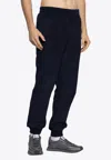 Versace Barocco Jacquard Track Pants In Blue