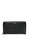 Versace Barocco Jacquard Wallet In Black