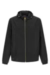 Versace Black Barocco Jacquard Windbreaker Jacket In Black