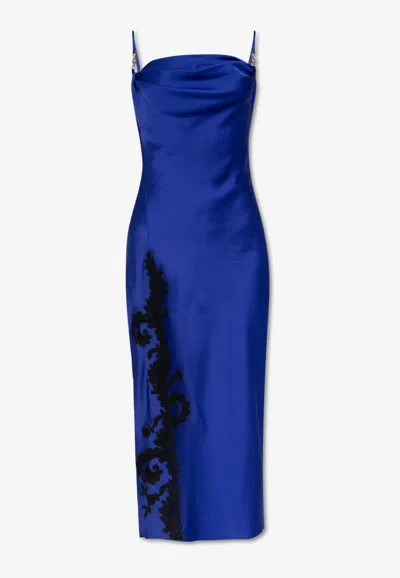 green emerald velvet dress Versace Short-Sleeve Multicolored Silk Dress – Runway Catalog