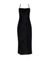 Versace Barocco Lurex Knit Midi Dress In Black