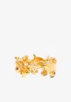 Versace Barocco Leaf Brass Ring