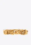 Versace Barocco Leaf Chain Bracelet In Silver