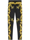 Versace Baroque Print Lycra Leggings In Black
