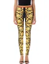 Versace Barocco Print Leggings In Multi
