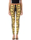 Versace Barocco Print Leggings In Multi