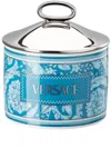 Versace Barocco Kerze Mit Logo-print In Blau