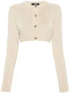 Versace Baroque Barocco Cardigan In Neutrals