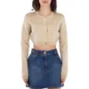 Versace Textured Barocco Knit Sweater In Neutral