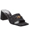 Versace 60mm Barocco-jacquard Slip-on Mules In Black