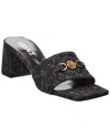 Versace 60mm Barocco-jacquard Slip-on Mules In Black