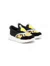 Versace Barocco Medusa Slip-on Sneakers In Black
