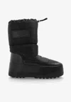 Versace Barocco Milano Snow Boots In Black