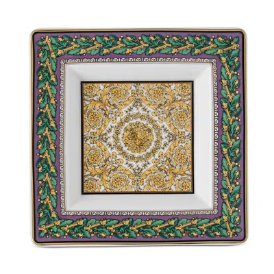 Versace Barocco Mosaic Square Tray In Multi