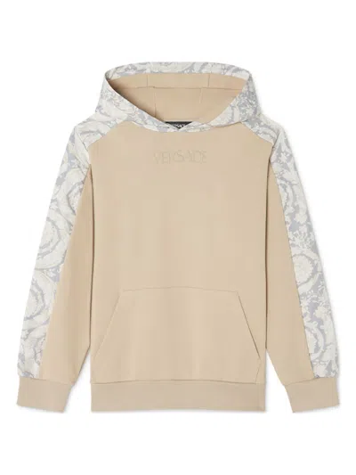VERSACE BAROCCO-PRINT PANELLED HOODIE