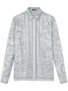 Versace Barocco Hemd Mit Motiv In Grau