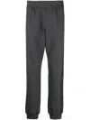 Versace Barocco-motif Tapered Track Pants In Grey