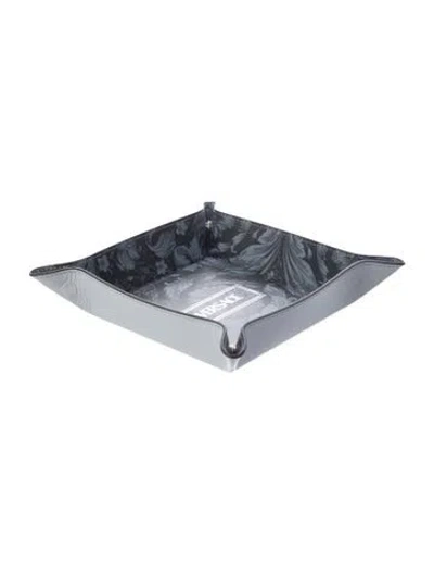 Pre-owned Versace Barocco Never Empty Pocket Tray In Black