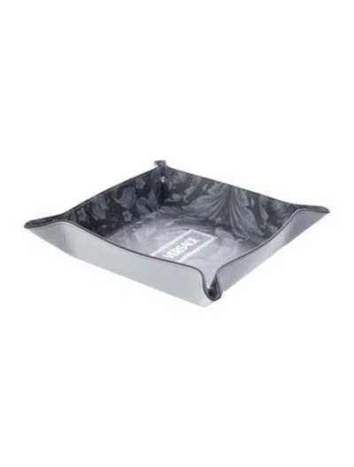 Pre-owned Versace Barocco Never Empty Pocket Tray In Black