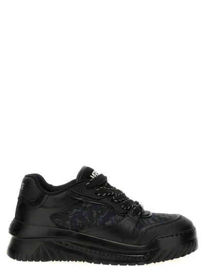 Versace 'barocco Odissea' Sneakers In Black