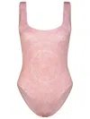 VERSACE VERSACE BAROCCO ONE-PIECE SWIMSUIT IN PINK POLYESTER BLEND