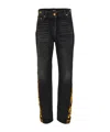 Versace Barocco-panel Jeans In Black